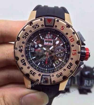 Swiss Grade Replica Richard Mille RM032 Chronograph Diver's Watch - Rose Gold